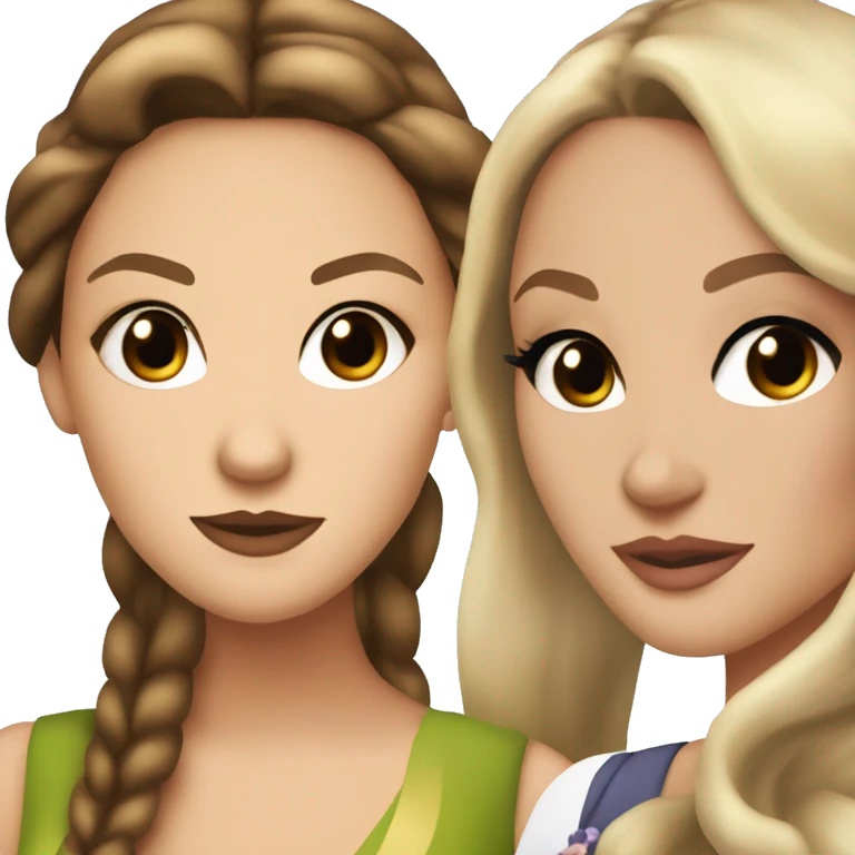 serena van der woodsen con blair waldorf  emoji