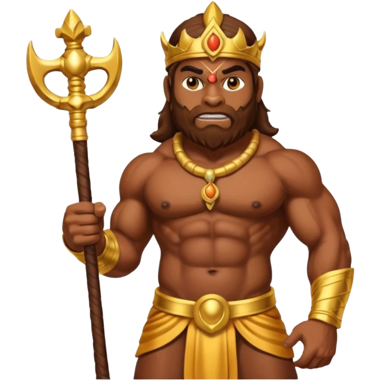 Hanumanji and mace emoji