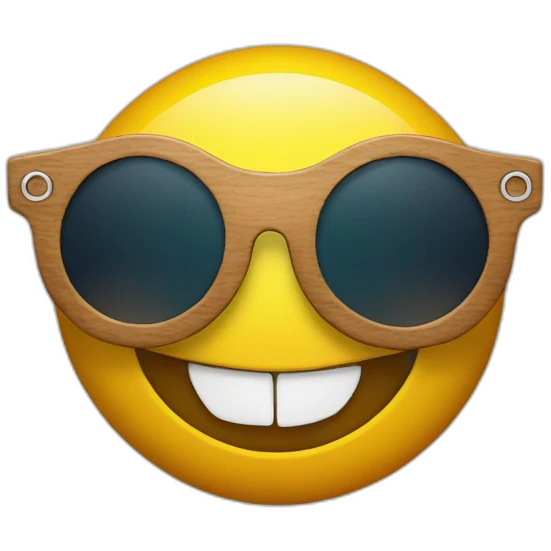 Veneer from troll 3, smile face with star sun glasses emoji
