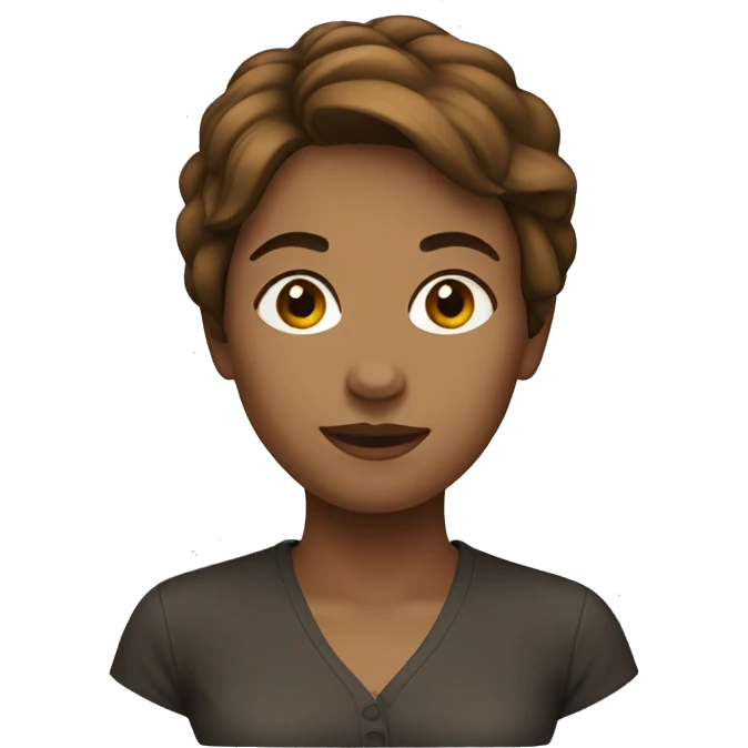 woman with brown short hair emoji