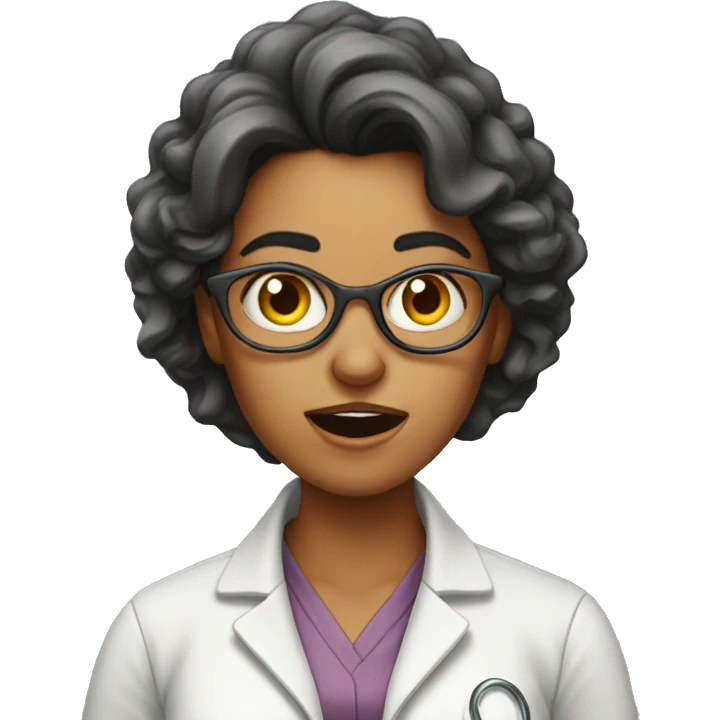 Female Scientist gone mad  emoji