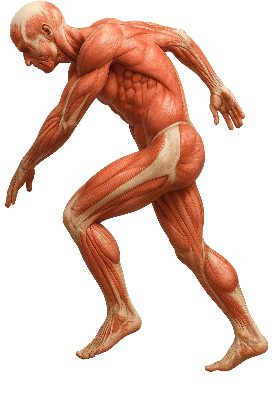 corpo umano anatomico realistico che si butta con la schiena e le spalle in avanti, postura delle spalle chiuse, isolato su sfondo bianco emoji