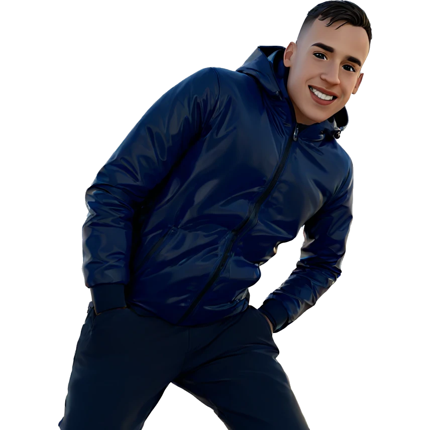 smiling boy in sunrise jacket emoji