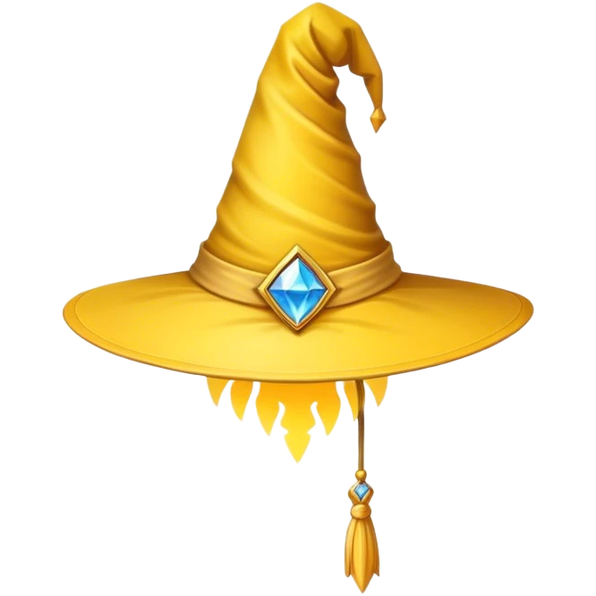 yellow wizard hat Bright emoji