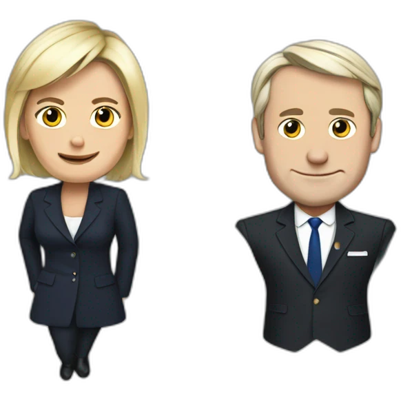 Mix between Macron and Marine Le Pen emoji