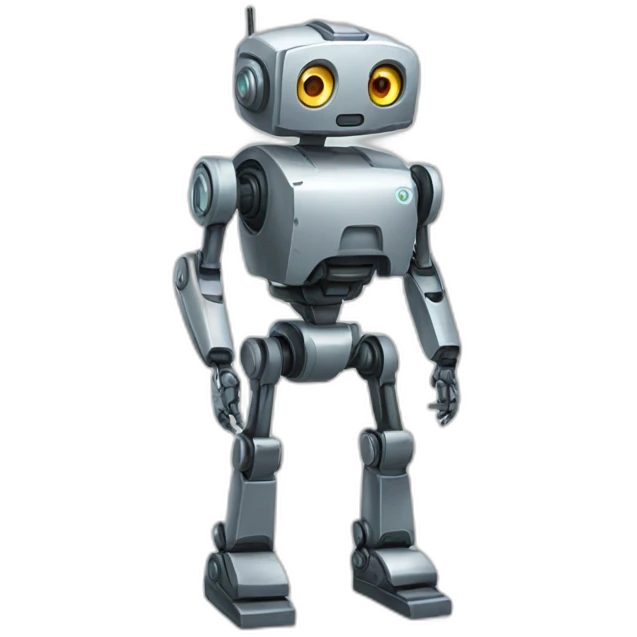 robot，full body, front view emoji