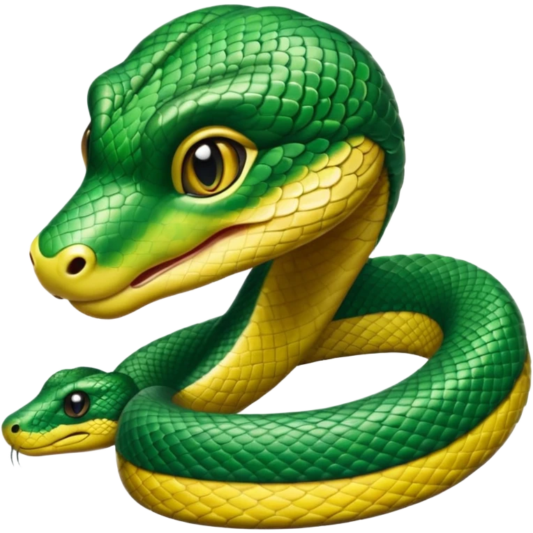 baby anaconda peeking out emoji