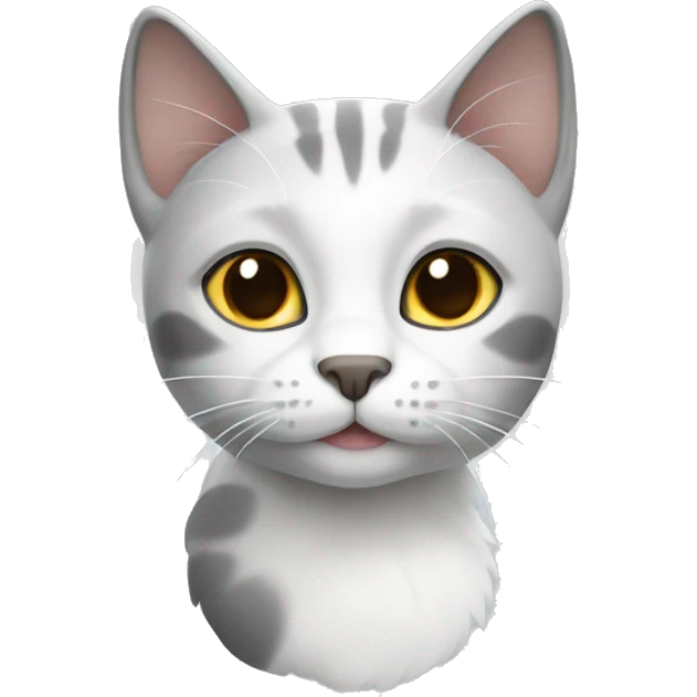 CAT with white and grey emoji