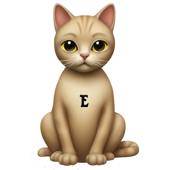cat's pawn with  ET letters emoji