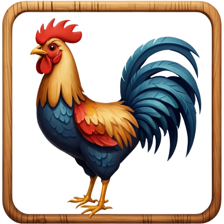 Rooster block emoji