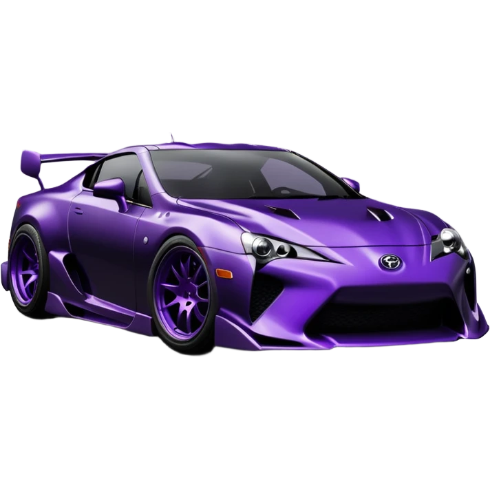 futuristic Jetson’s midnight-dark-purple stealthy black metallic  Toyota LFA street rat rod  understated  emoji