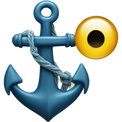 an anchor with eyes emoji