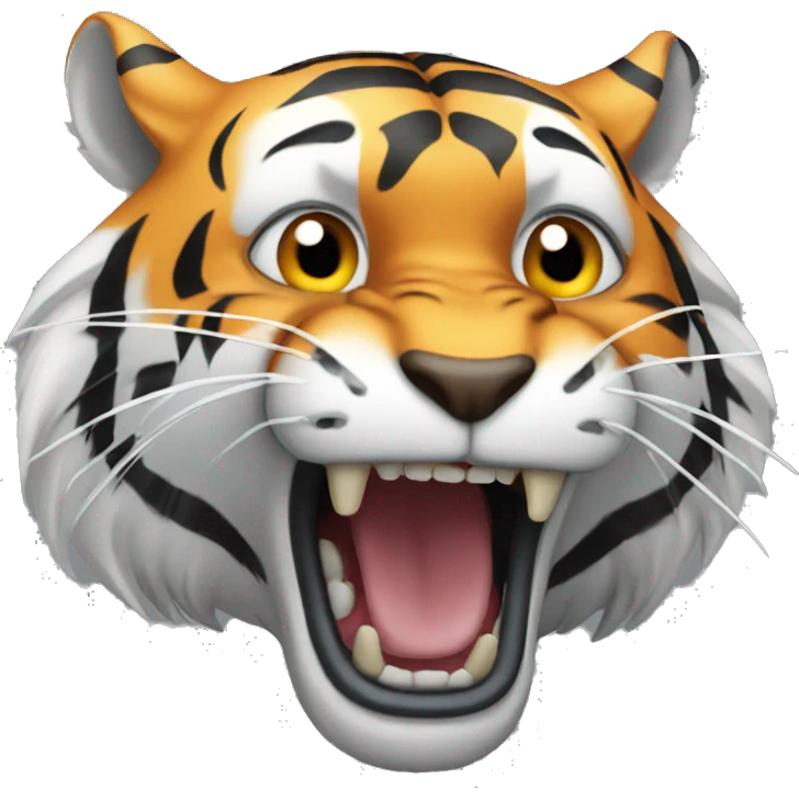 Tiger roaring  emoji