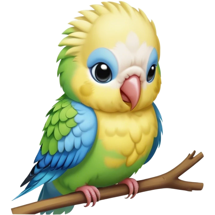 budgie who feels sick emoji