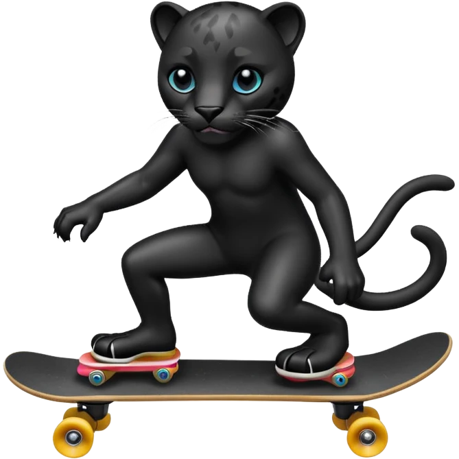 Panther skateboard  emoji