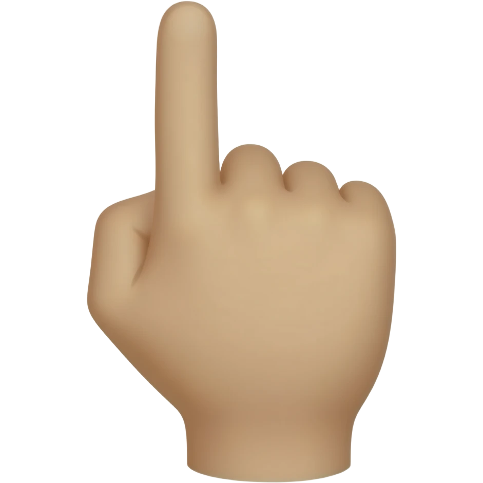 Pinky finger up, all other fingers down, from the view of the back of the hand emoji