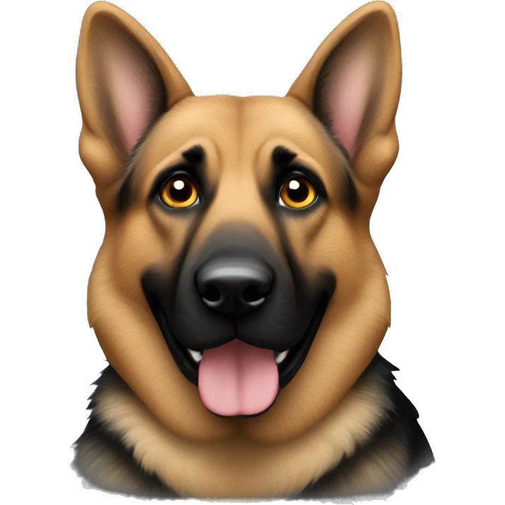 German Sheperd in black  emoji