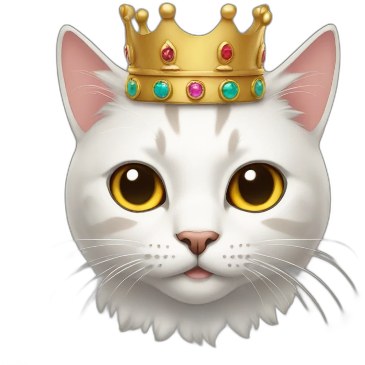 Cat with king crown emoji