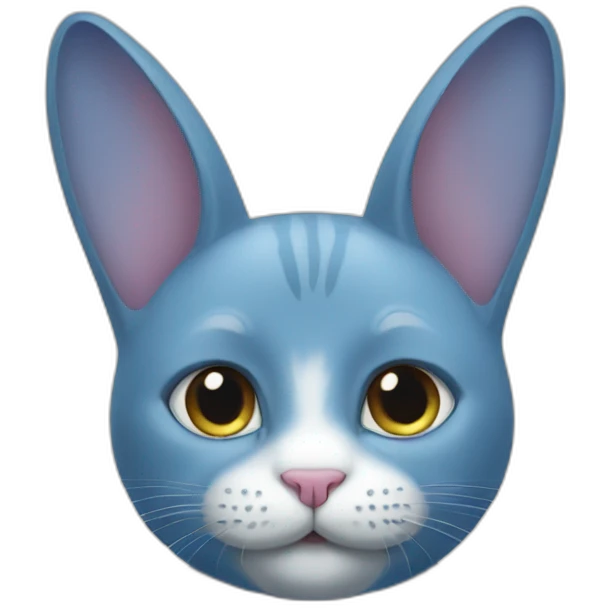 blue rabbit cat emoji