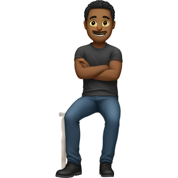 my coworker holding his leg emoji