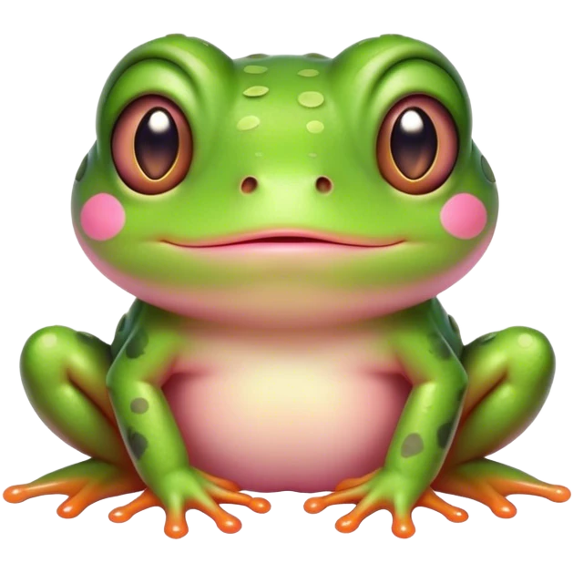 cute frog cheeks pink emoji