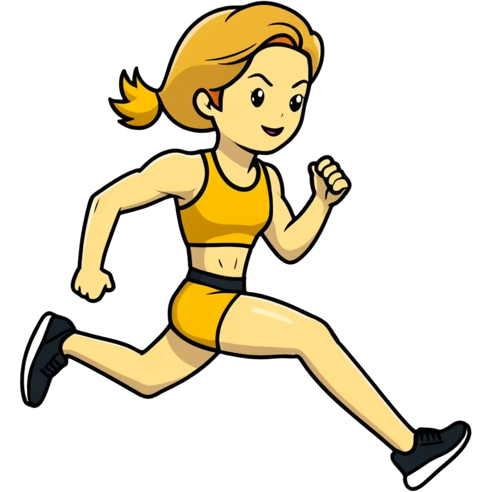 Michelle Monaghan running, athletic woman with honey blonde hair emoji