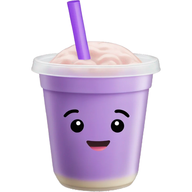 Taro bubble tea emoji