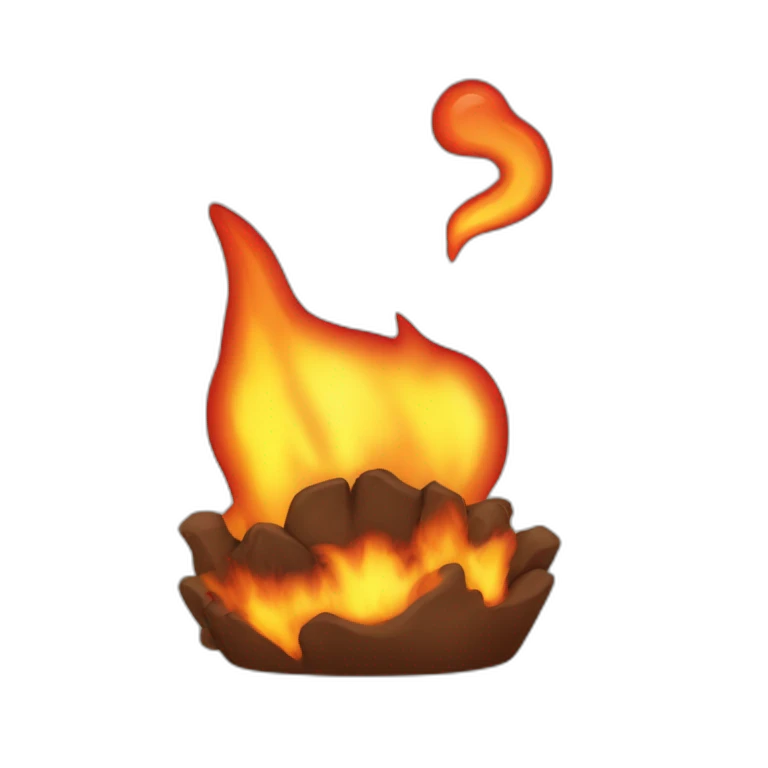 Fuego con la palabra hot emoji