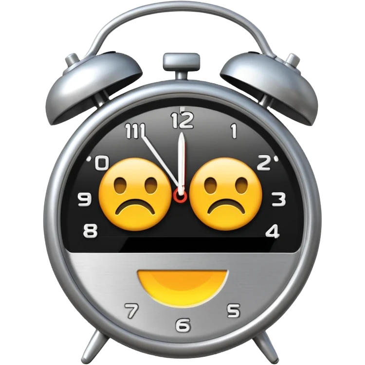 ringing alarm clock on the nightstand emoji