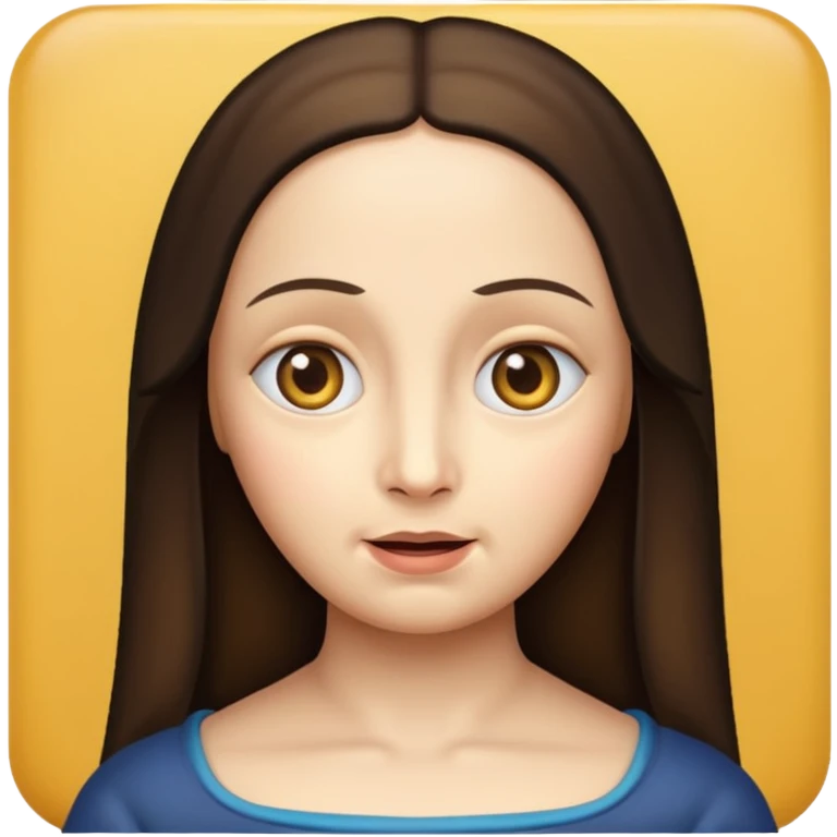 Mona Lisa with a surprised expression emoji style emoji