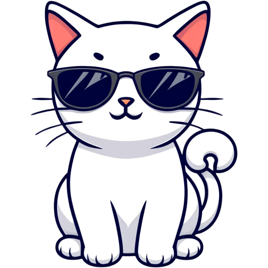 Cat with sunglasses emoji