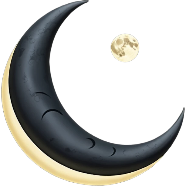 حلال ماه مشکی emoji