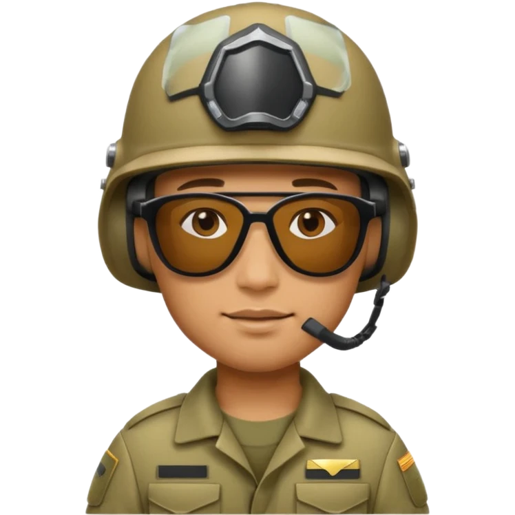  soldier with sunglasses emoji