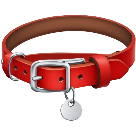 Red Collar with tag emoji