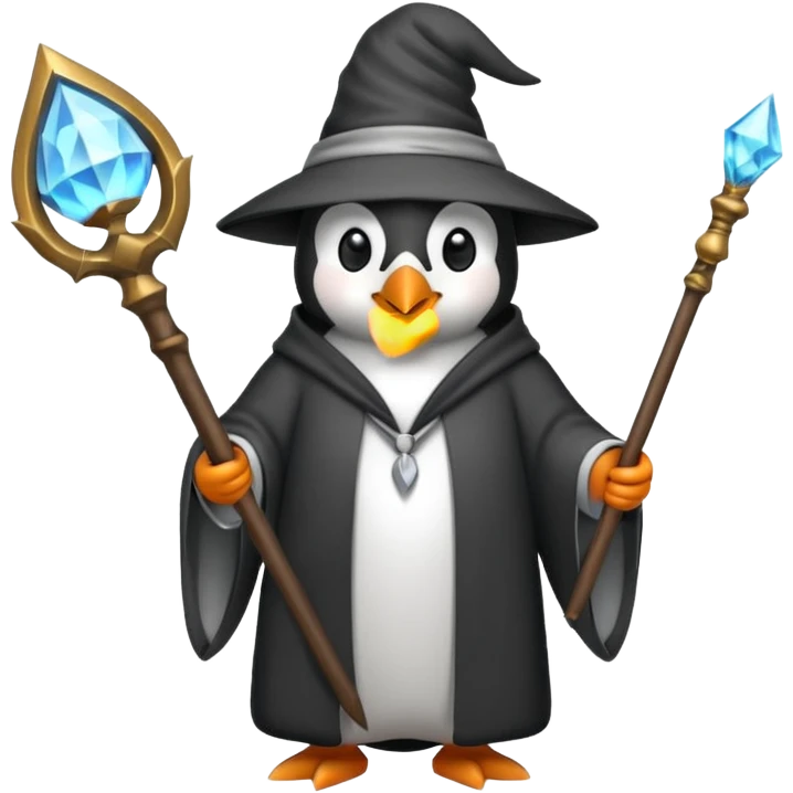 Penguin Wizard emoji