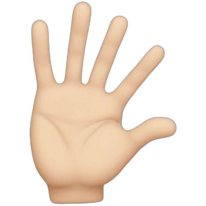 hand showing small  emoji