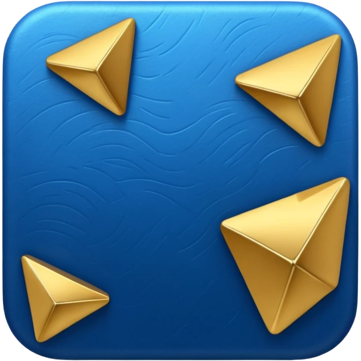 Blue and golden Yes emoji