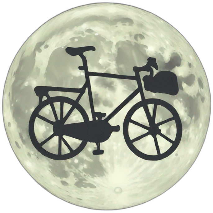bike moon behind emoji