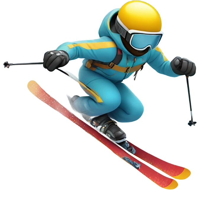 Skiing down a hill emoji