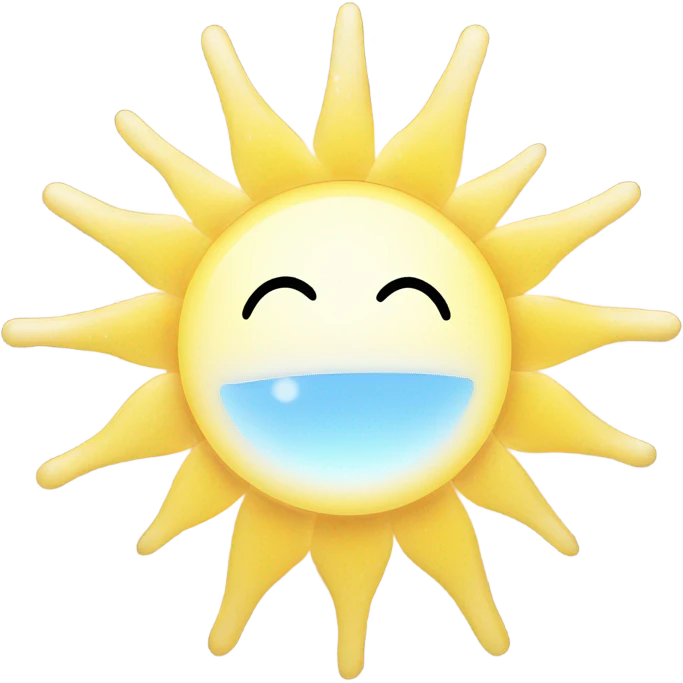 snowing sun emoji
