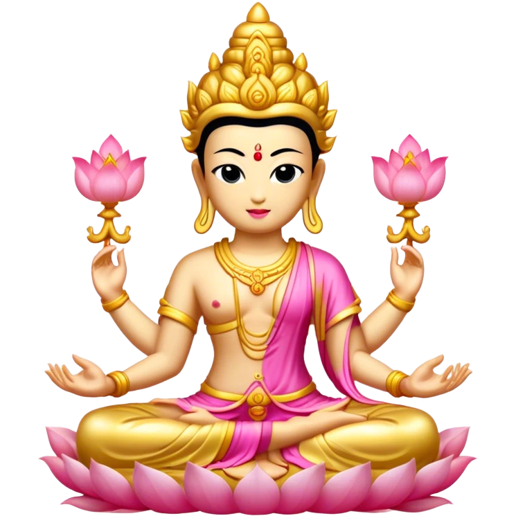 gold pink Bodhisattva  emoji