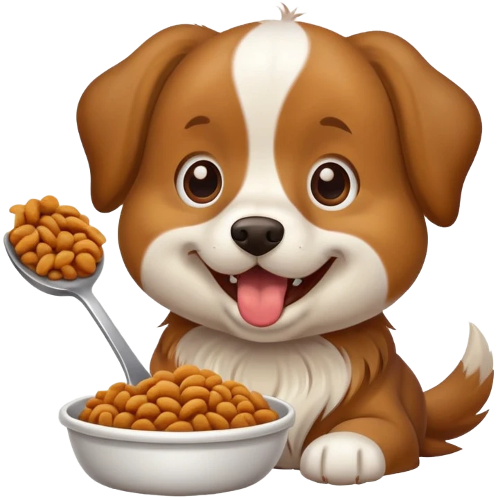 Dog eating food  emoji