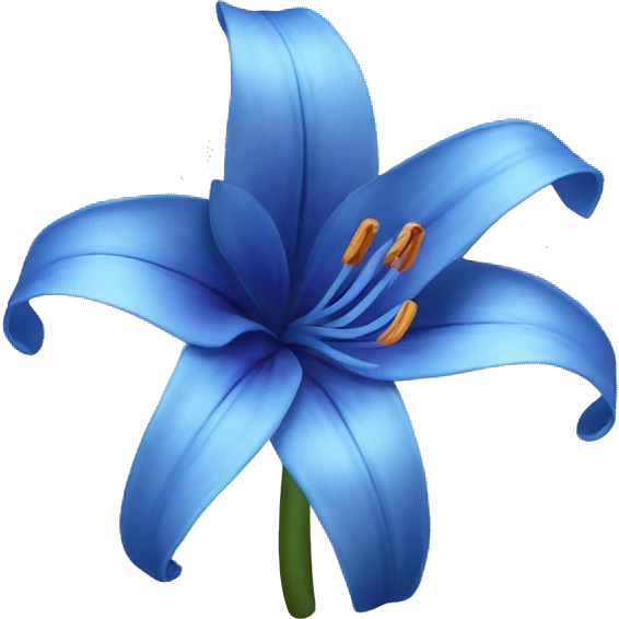 Blue Lily flower emoji