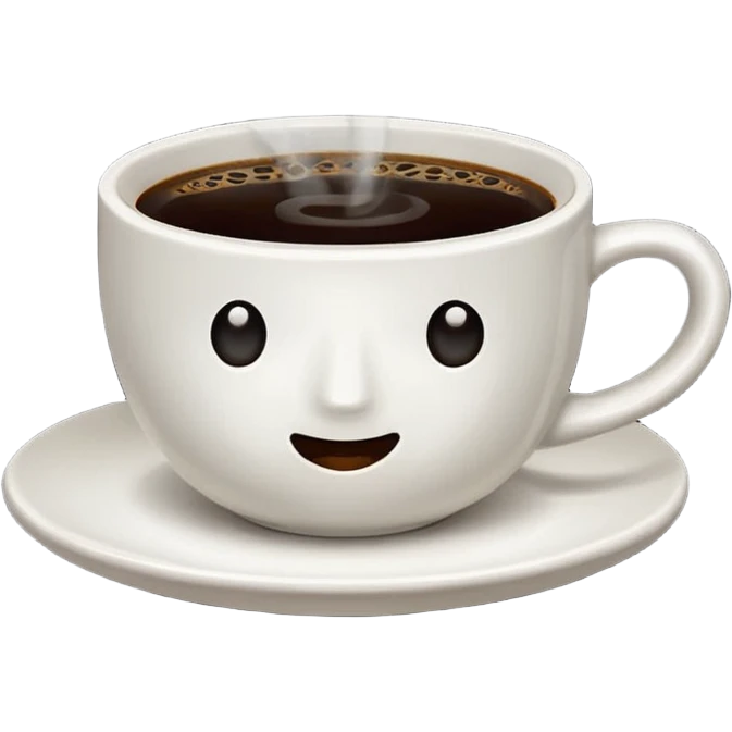 Cup of Black coffee emoji