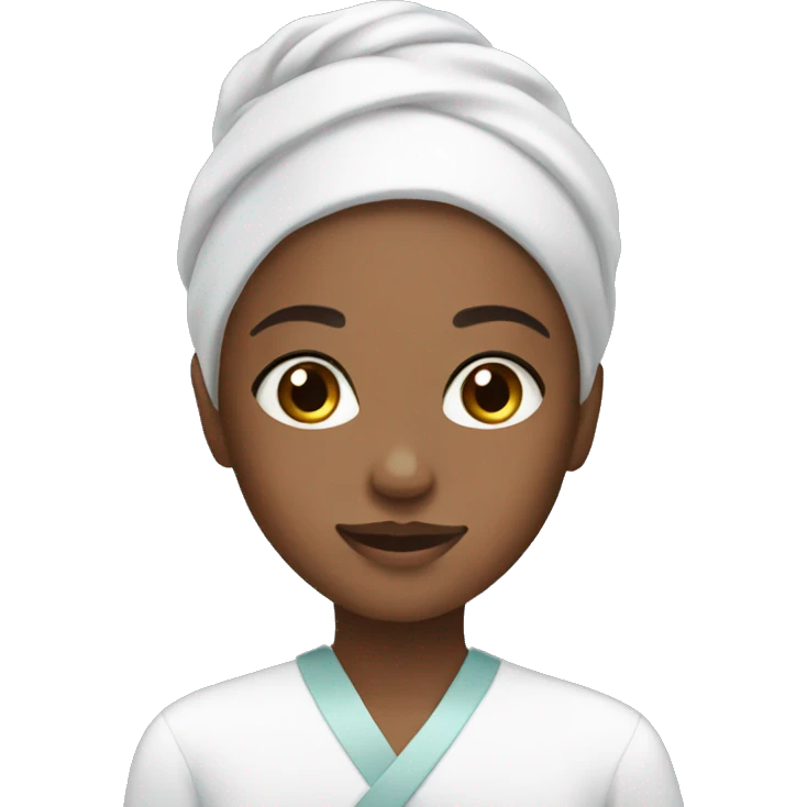Girl doing skin care emoji