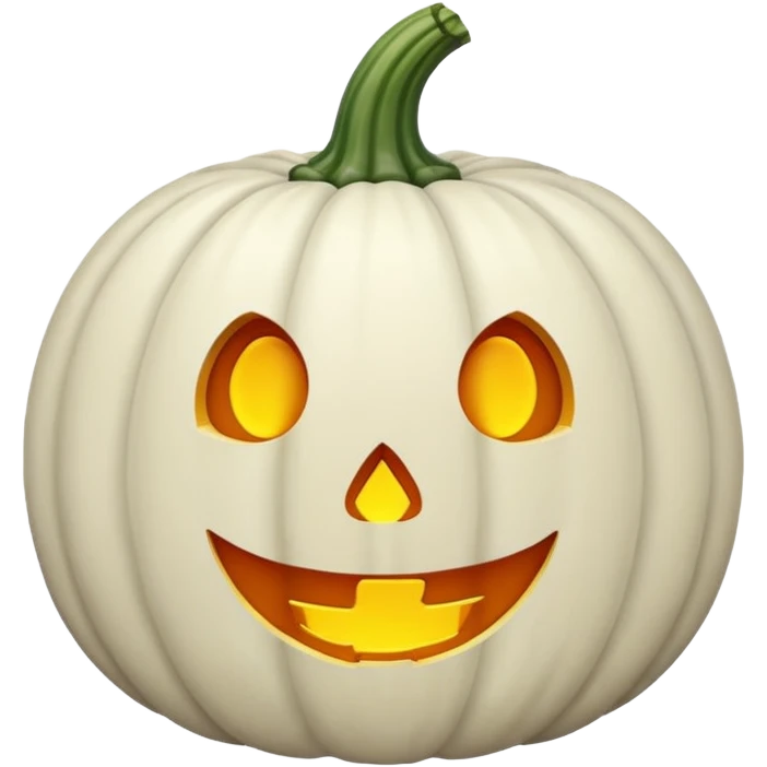 a white pumpkin, realistic, no face emoji