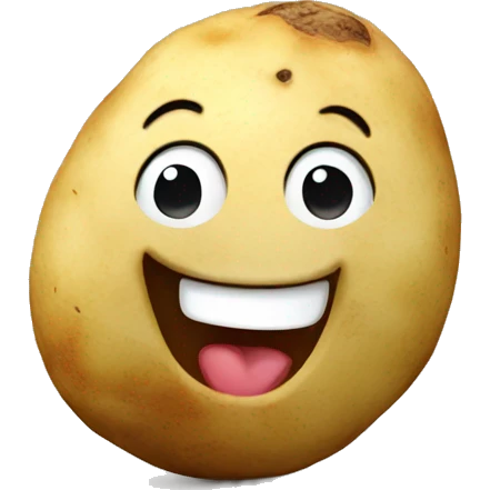 Potato laughing emoji