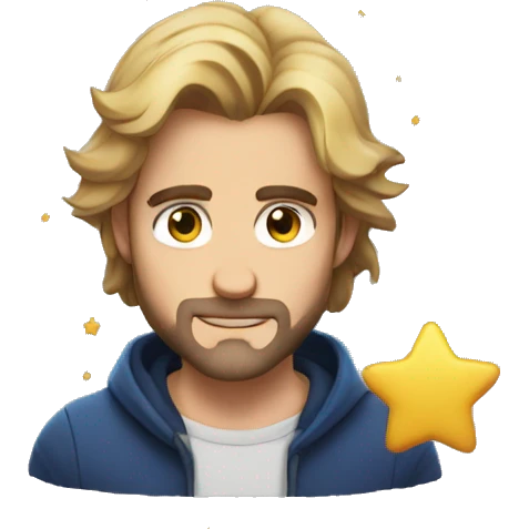 Leon con estrellas en la cara emoji