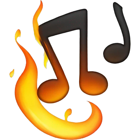 Music note on fire  emoji