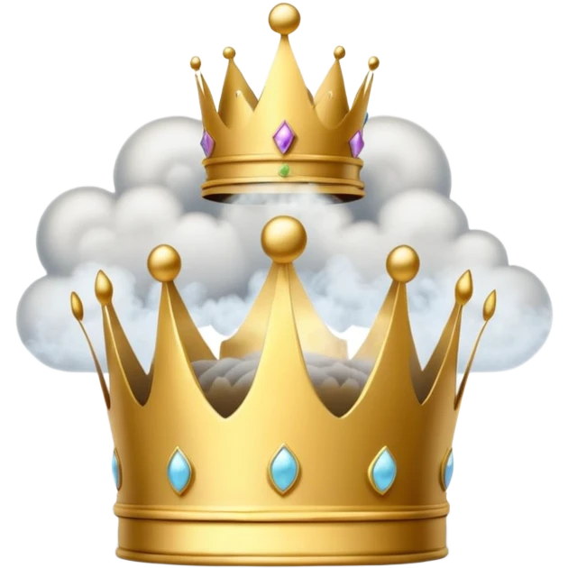 Put this 👑 on top  of 😶‍🌫️ emoji